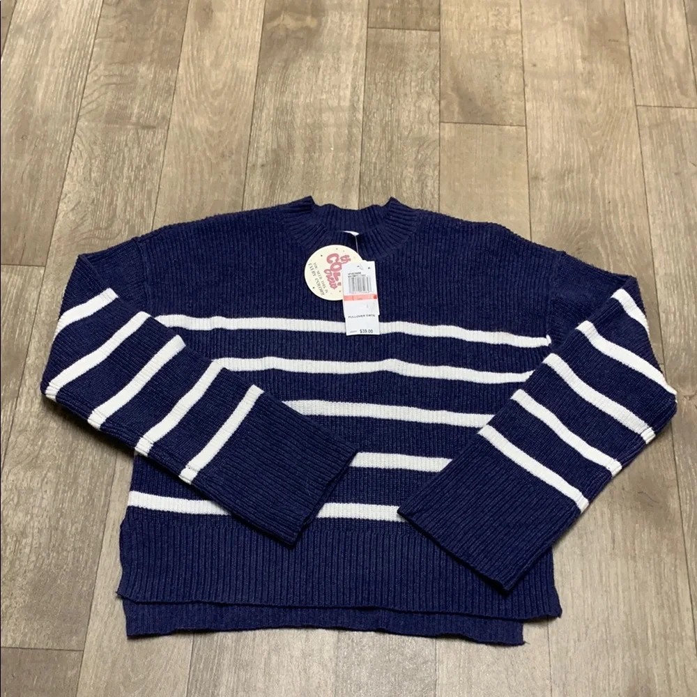 Womens NWT Hippie Rose‎ Stripe Crewneck Pullover Sweater